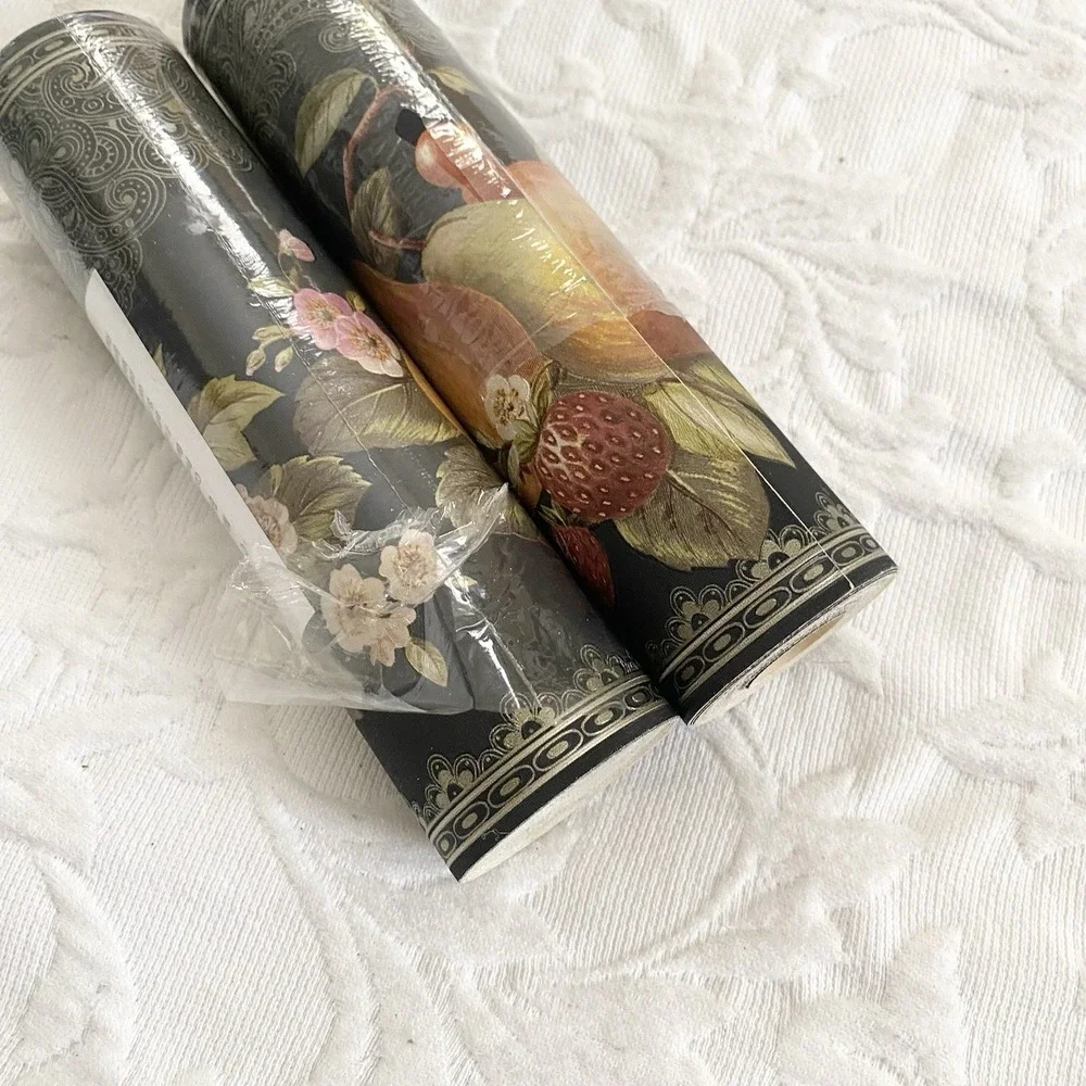 Lot 2 Brewster Fruit Wallpaper Border Pear Strawberry‎ French Country B6627L